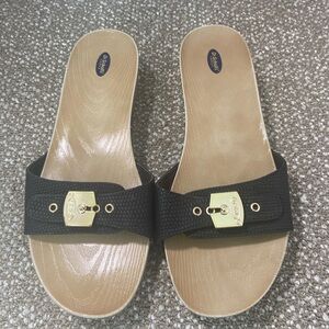 Dr.Scholls  Black  Classic Clogs Size 8 /Sandals. Pre-Owned/ Good Condition .
